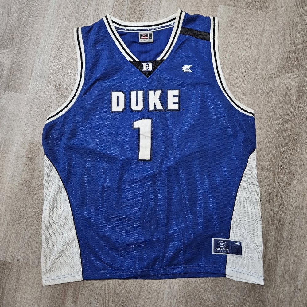 Mens XL #1 Blue Devils Duke Colosseum Athletics Jersey-B